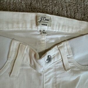 J Crew White Denim Maternity Pregnancy Shorts